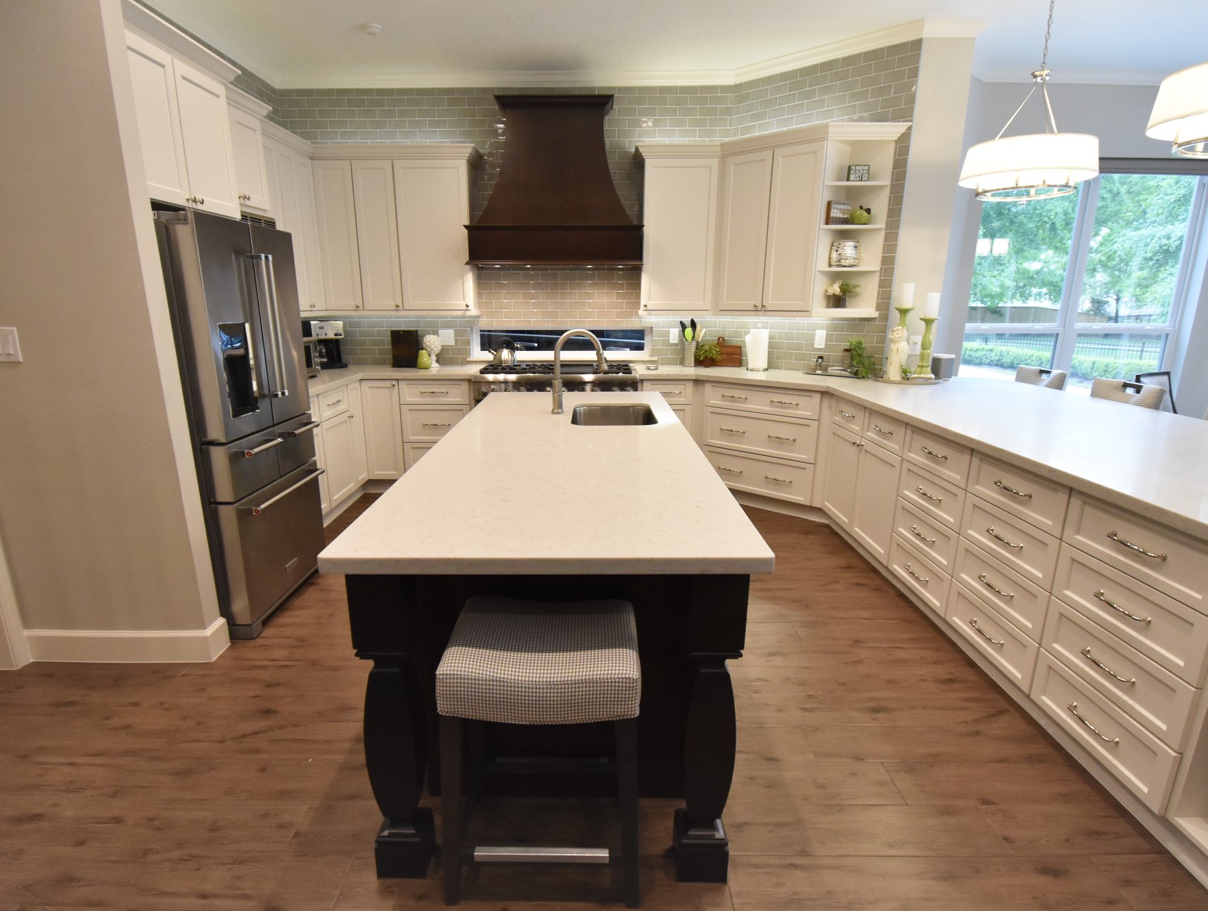 Customer kitchen renovation featuring island